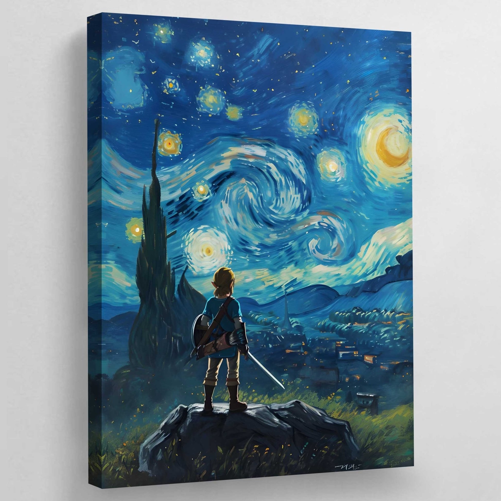 Zeld Starry Night Anime Wall Art - Luxury Art Canvas