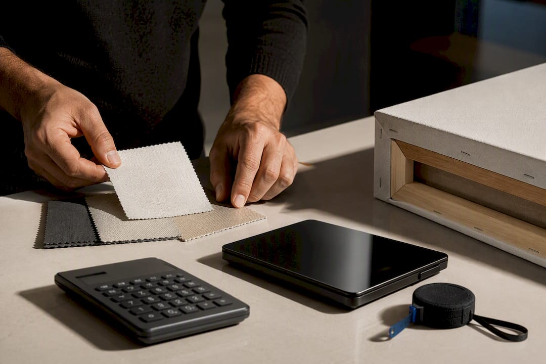 Comparing canvas materials and delivery costs