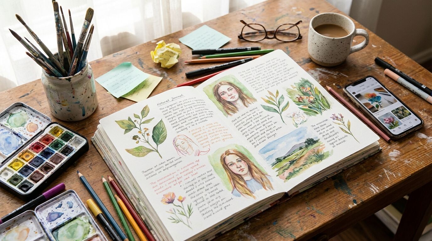Visual Journaling: A Practical Guide with Tips, Prompts, and Techniques - Luxury Art Canvas