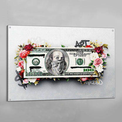 100 Dollar Bill Modern Wall Art - Luxury Art Canvas