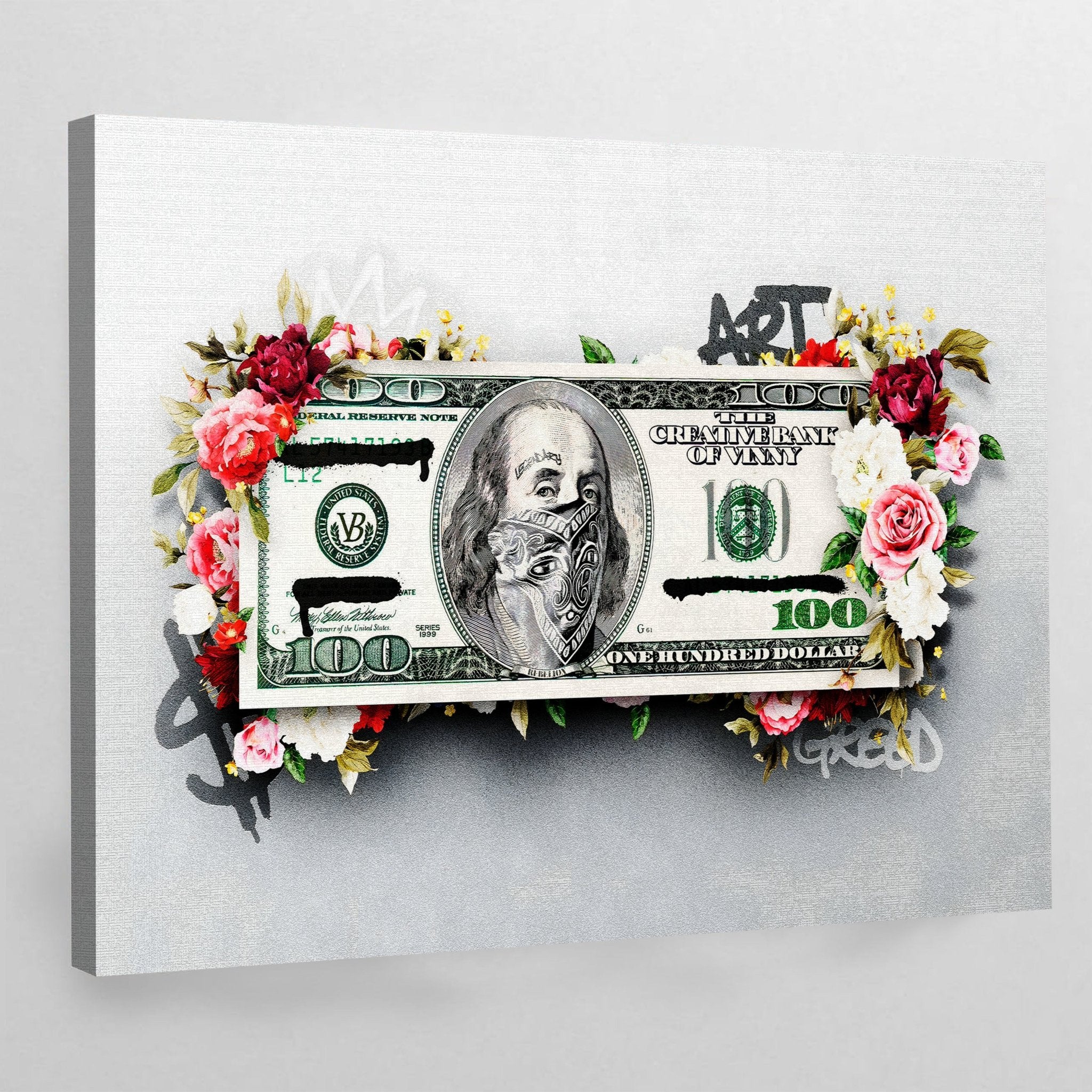 100 Dollar Bill Modern Wall Art - Luxury Art Canvas