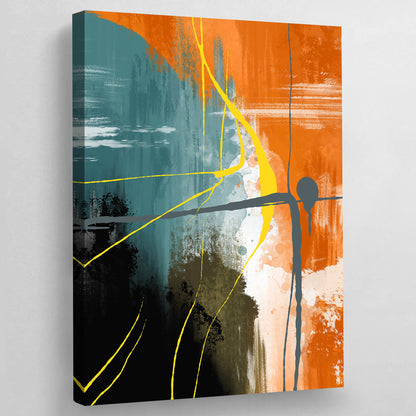 Orange Abstract Wall Art