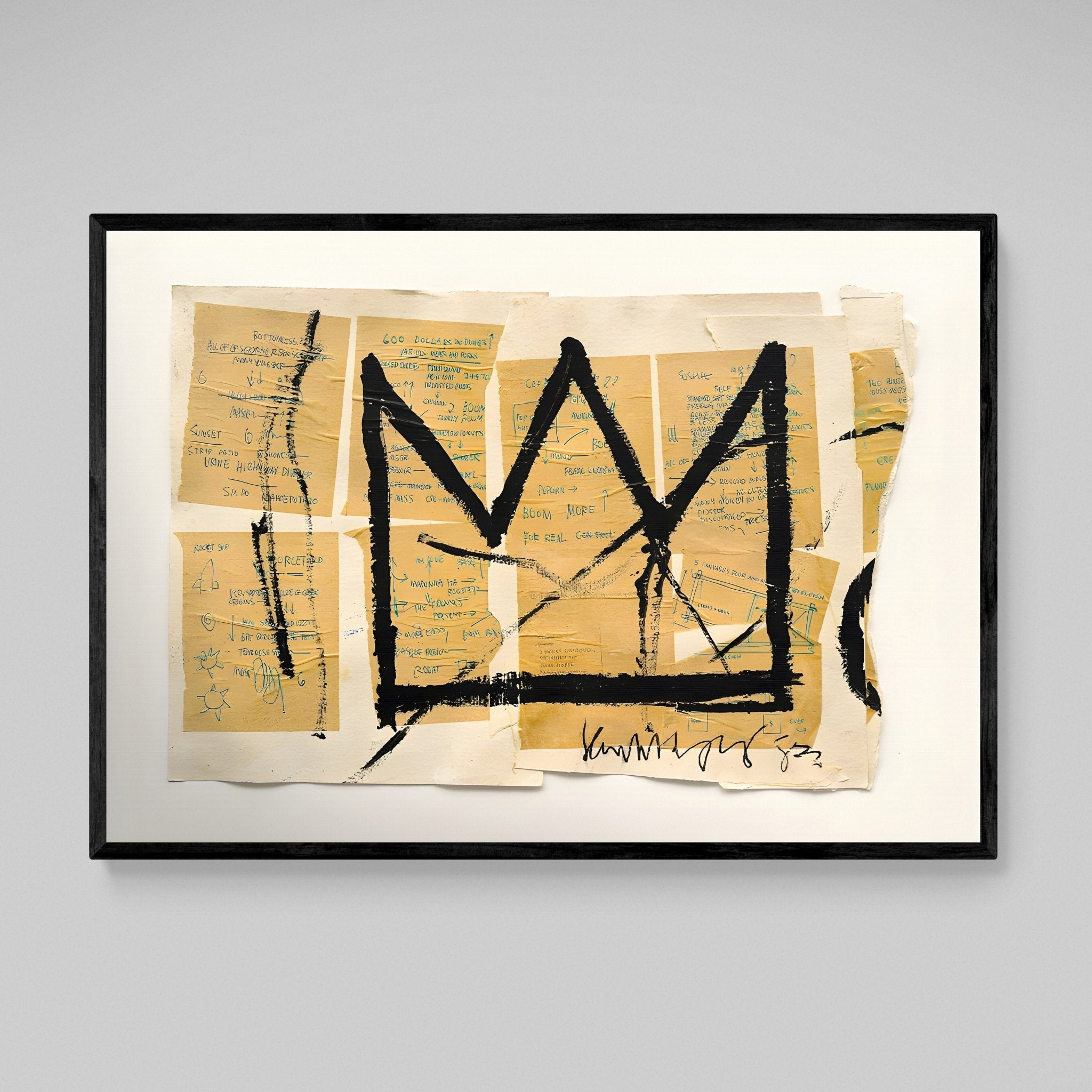 Modern Crown Sketch Wall Art - Luxury Art Canvas