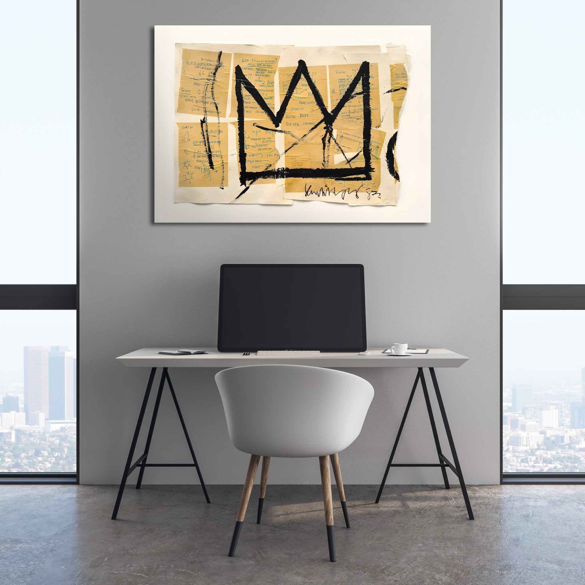 Modern Crown Sketch Wall Art - Luxury Art Canvas