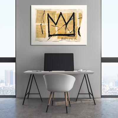 Modern Crown Sketch Wall Art - Luxury Art Canvas