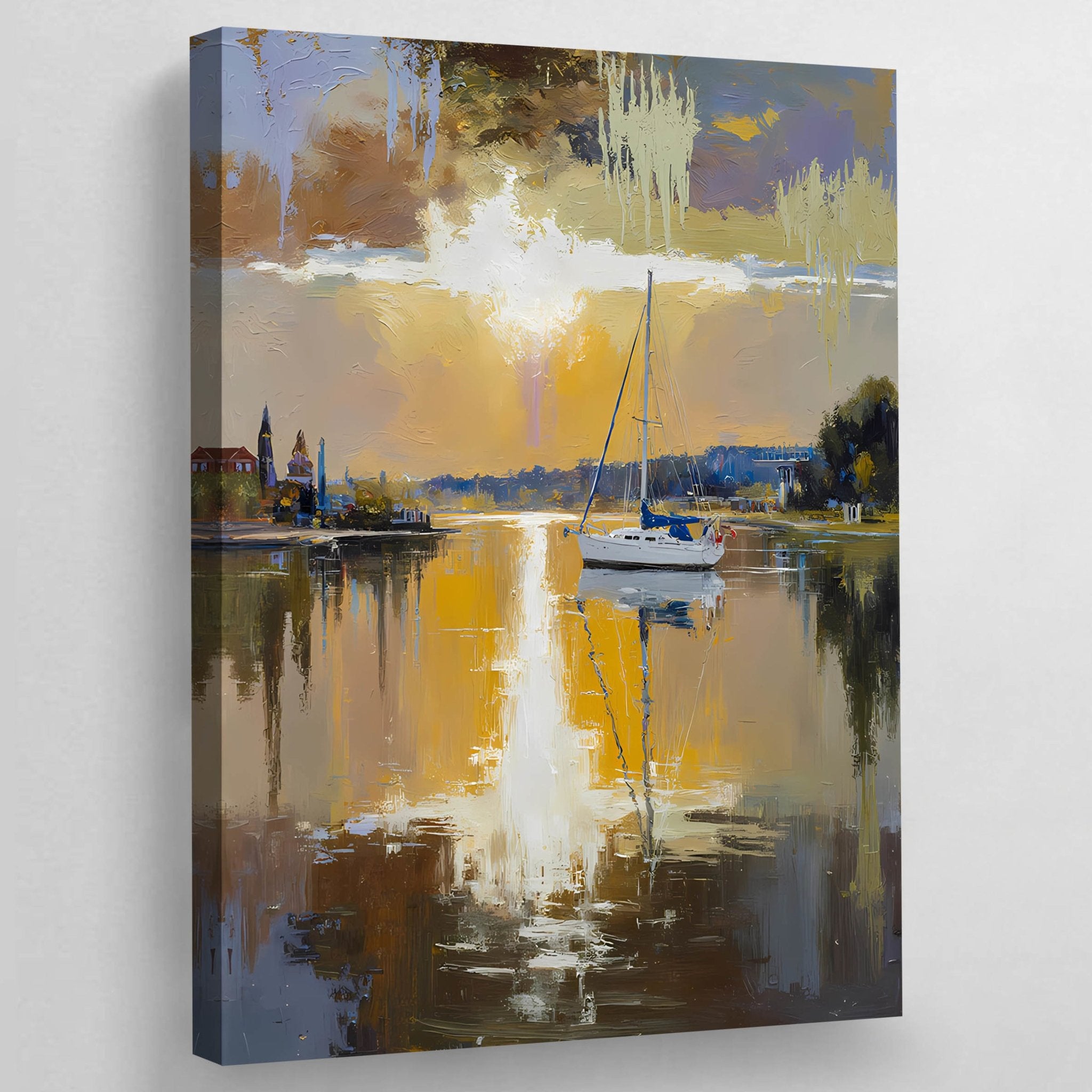 Abstract Boat Canvas - Luxury Art Canvas
