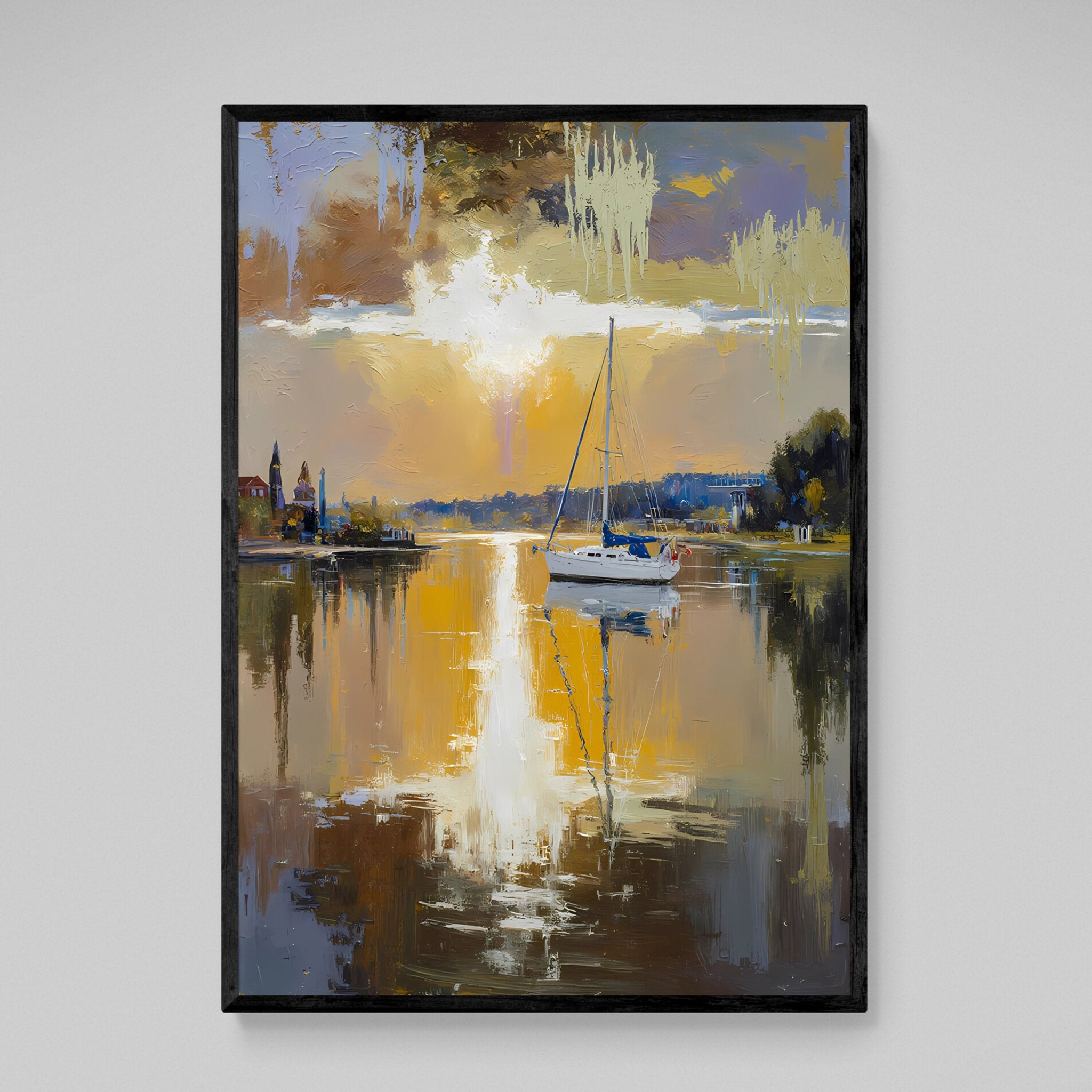 Abstract Boat Canvas - Luxury Art Canvas