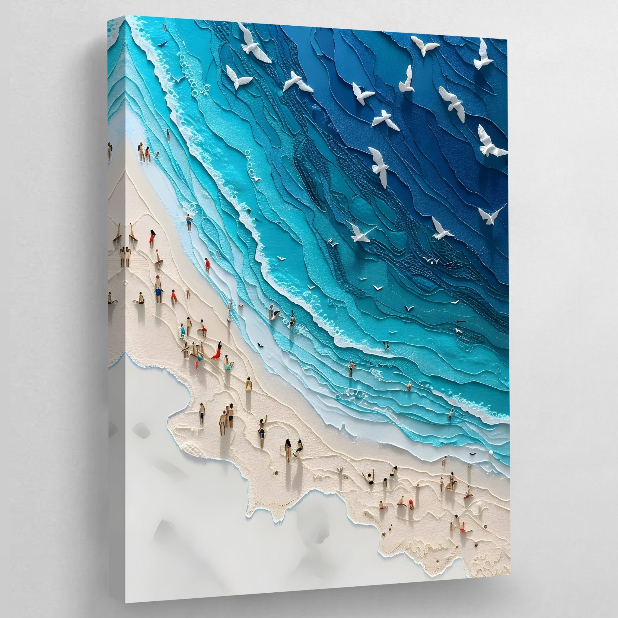 Abstract Coastal Wall Art - Luxury Art Canvas