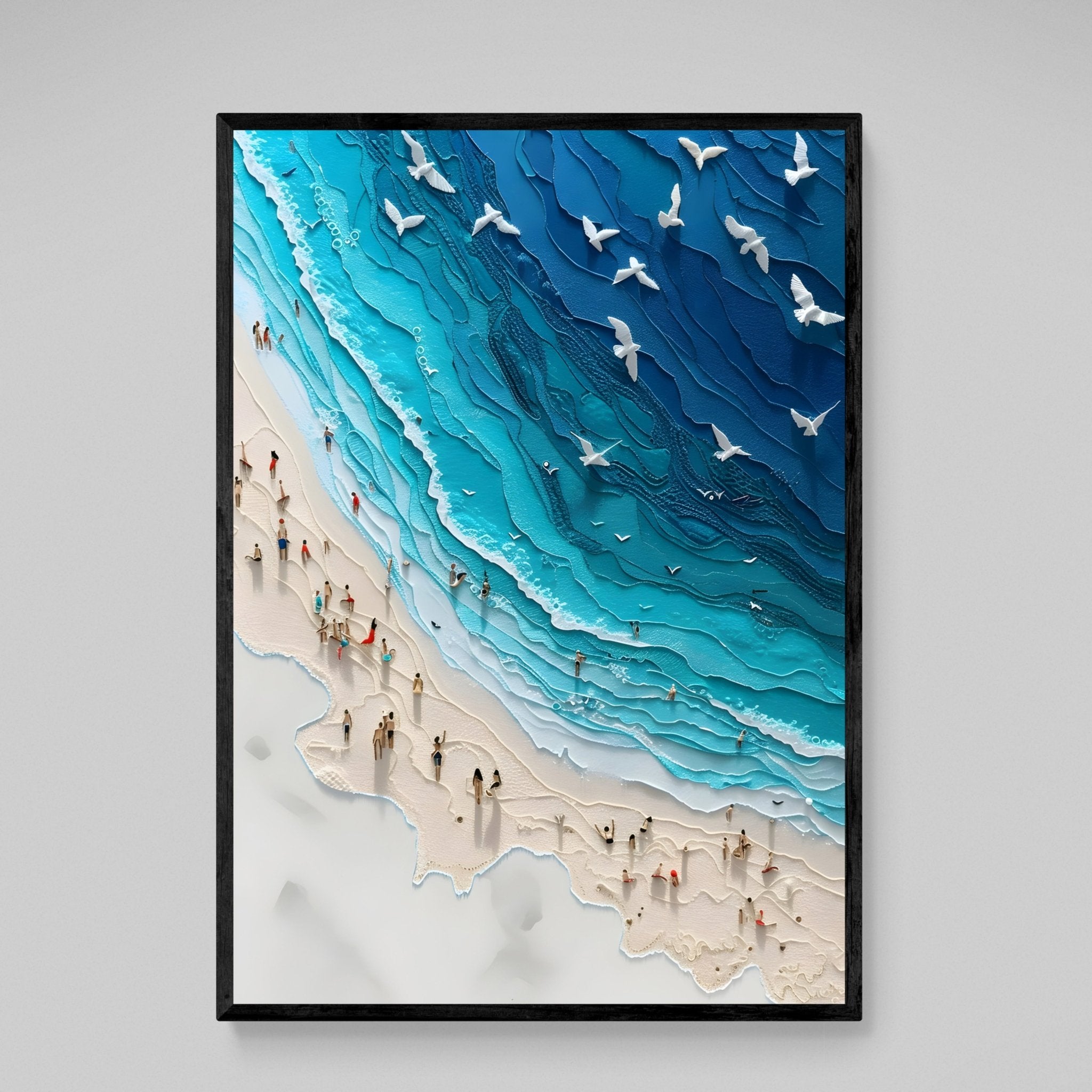 Abstract Coastal Wall Art - Luxury Art Canvas