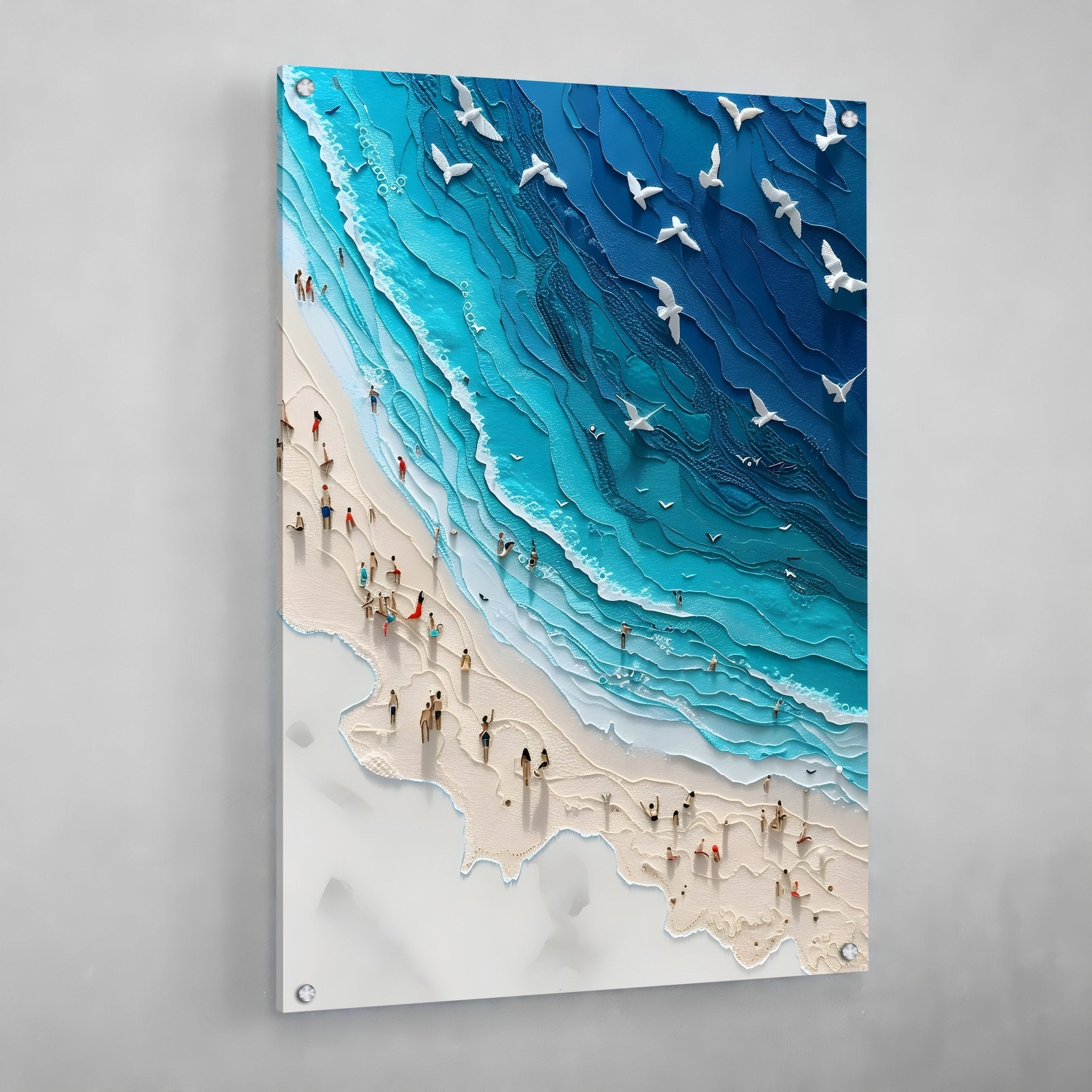Abstract Coastal Wall Art - Luxury Art Canvas
