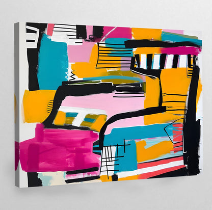 Abstract Colorful Wall Art - Luxury Art Canvas