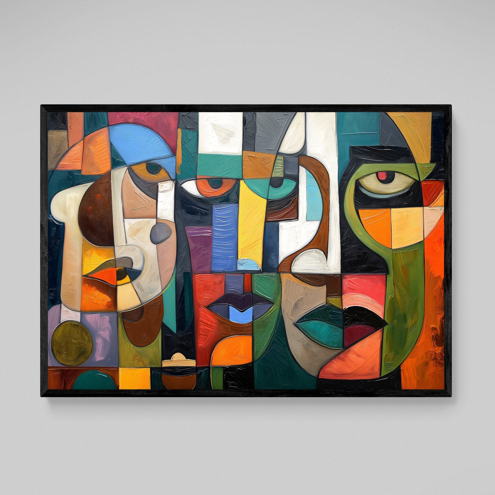 Abstract Faces Cubism Wall Art - Luxury Art Canvas