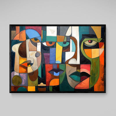Abstract Faces Cubism Wall Art - Luxury Art Canvas