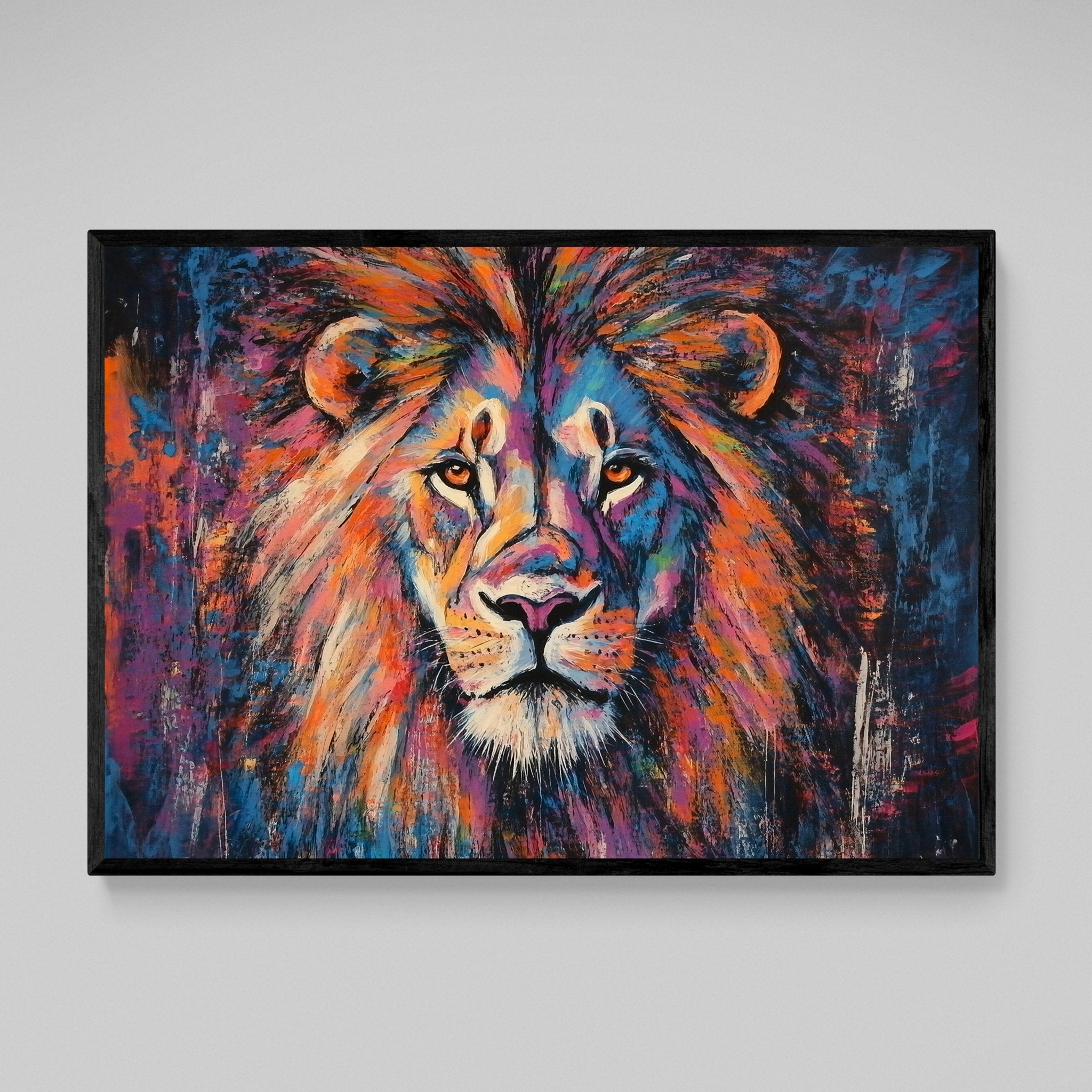 Abstract Lion Wall Art - Luxury Art Canvas
