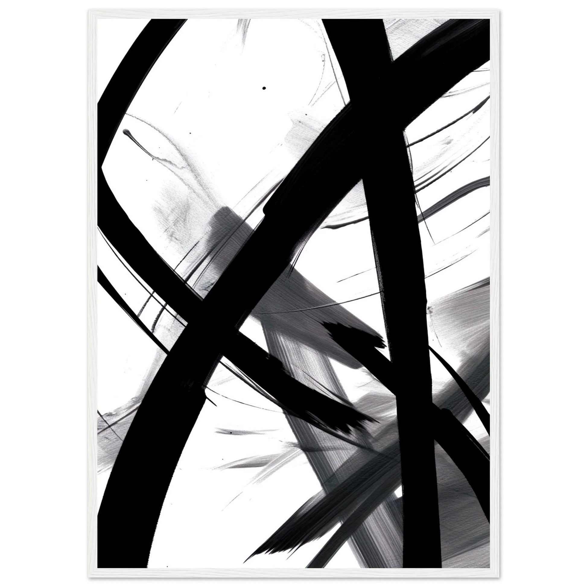 Abstract Wall Art Black and White - Luxury Art Canvas