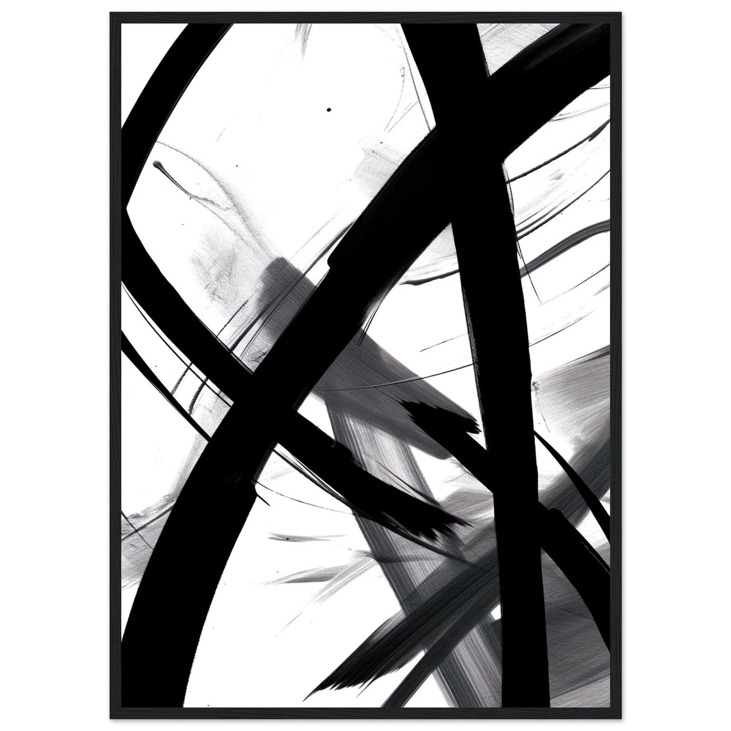 Abstract Wall Art Black and White - Luxury Art Canvas