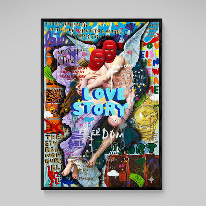 Angels Graffiti Wall Art - Luxury Art Canvas