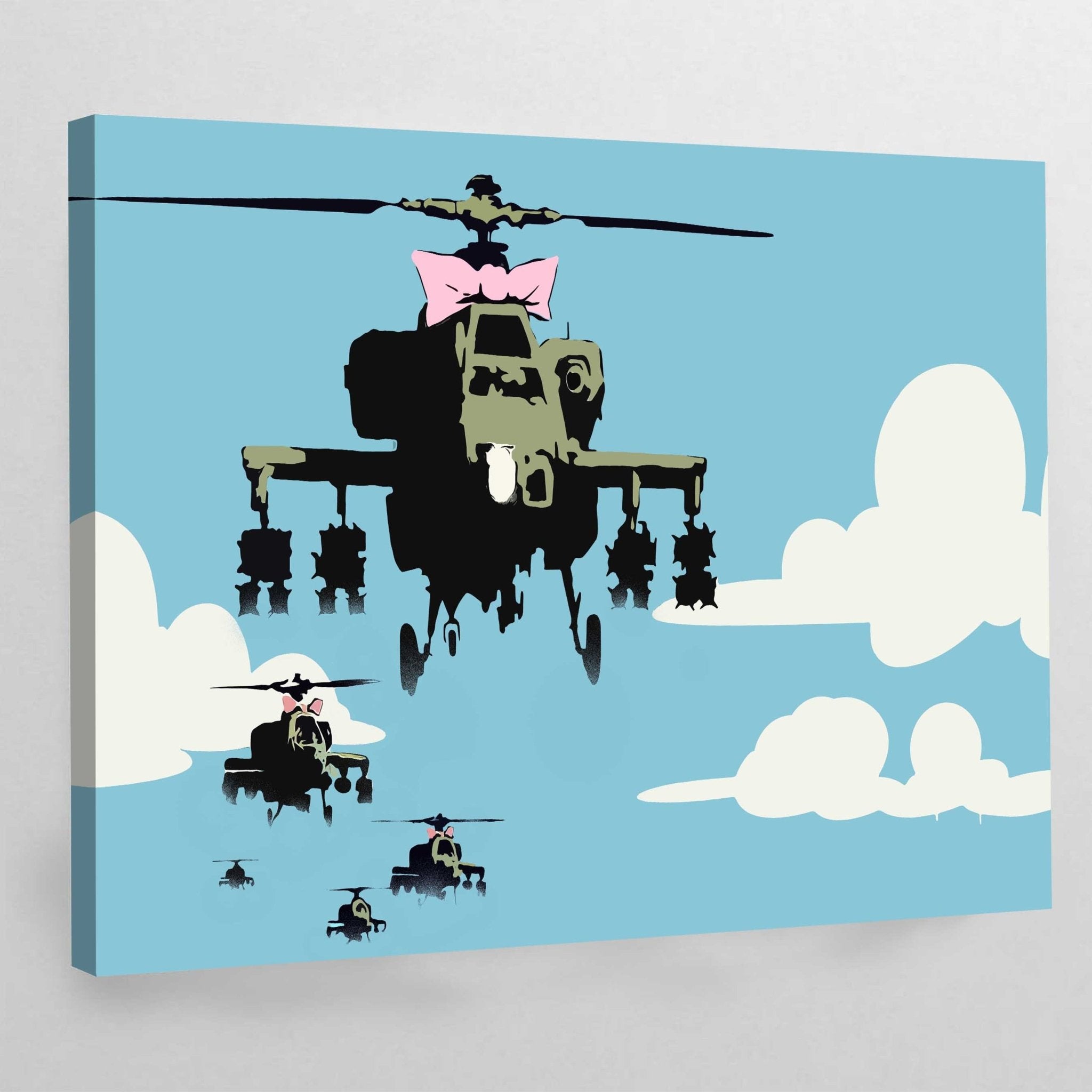 Banksy Apache Helicopter Wall Art - Luxury Art Canvas
