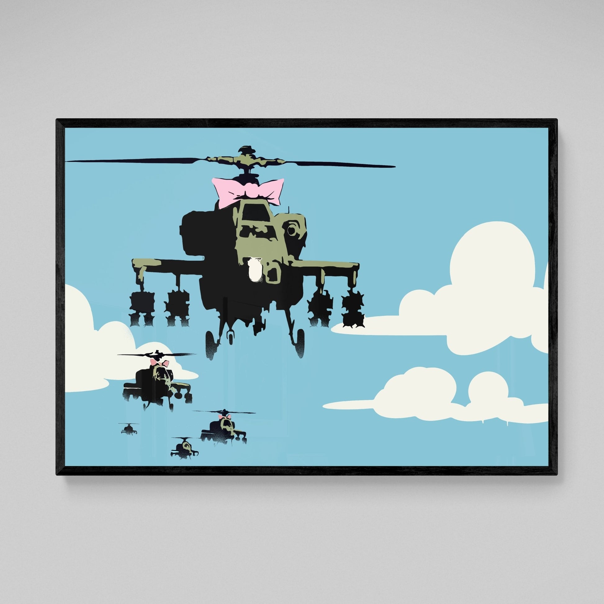 Banksy Apache Helicopter Wall Art - Luxury Art Canvas