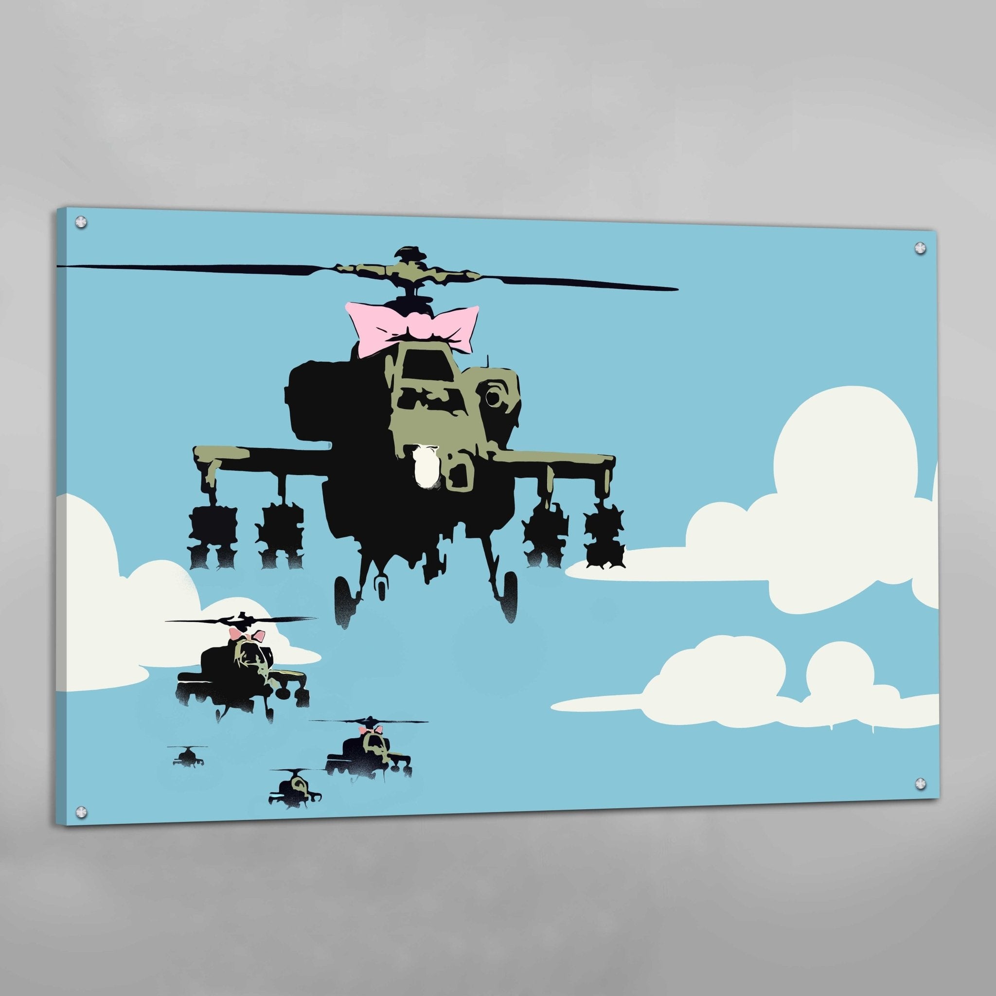 Banksy Apache Helicopter Wall Art - Luxury Art Canvas