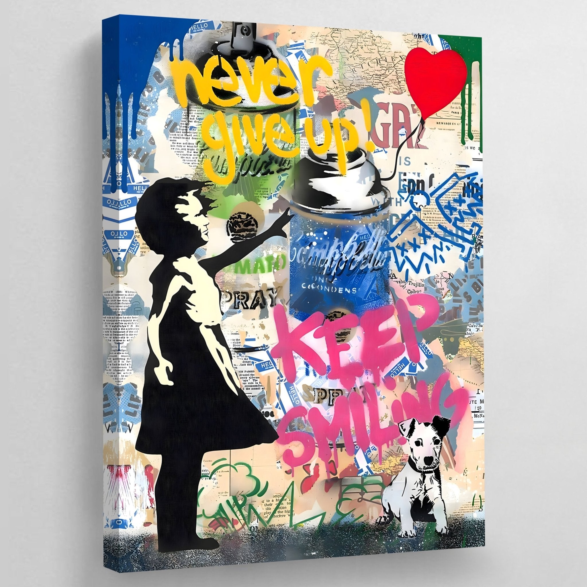 Banksy Girl With Balloon Canvas Wall Art - Luxury Art Canvas