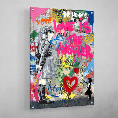 Banksy Love Is The Answer Wall Art - Luxury Art Canvas