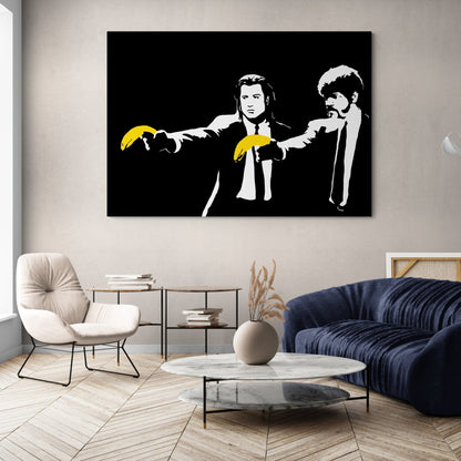 Banksy Pulp Fiction Wall Art - Luxury Art Canvas