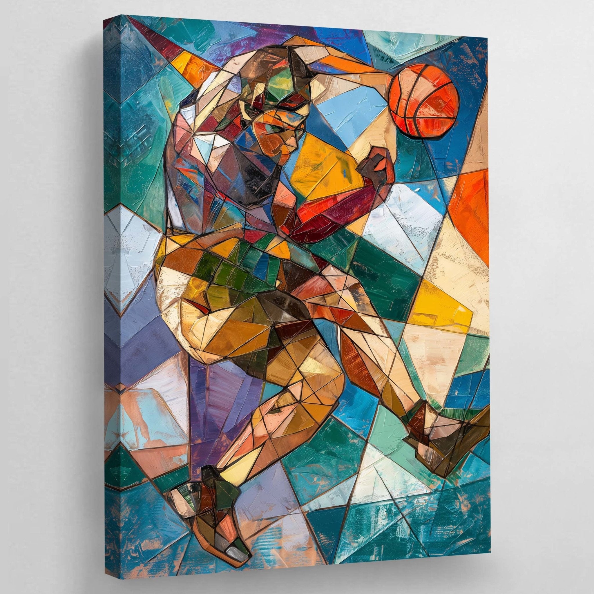 Basketball Cubism Wall Art - Luxury Art Canvas