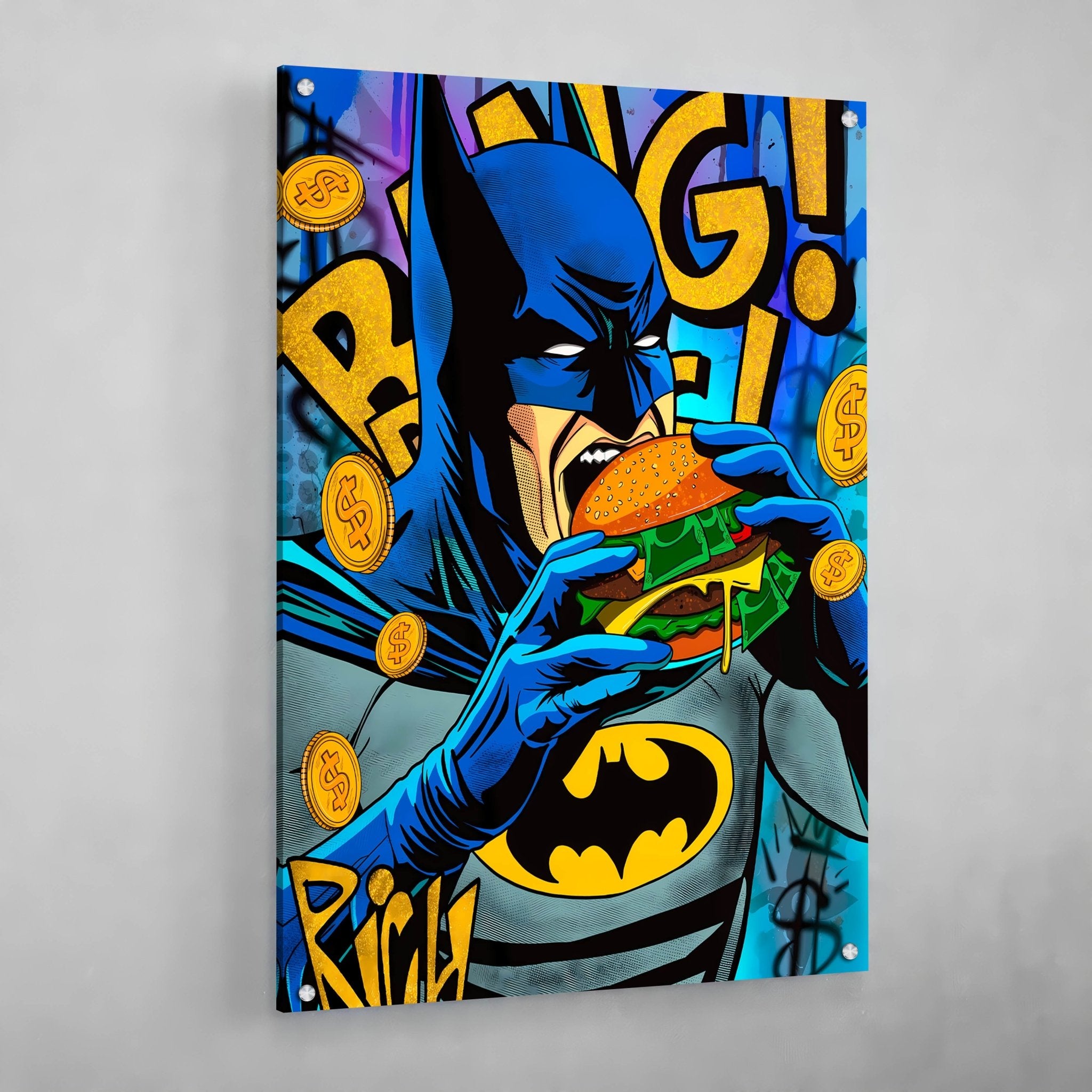 Bat Pop Art Canvas Wall Art - Luxury Art Canvas