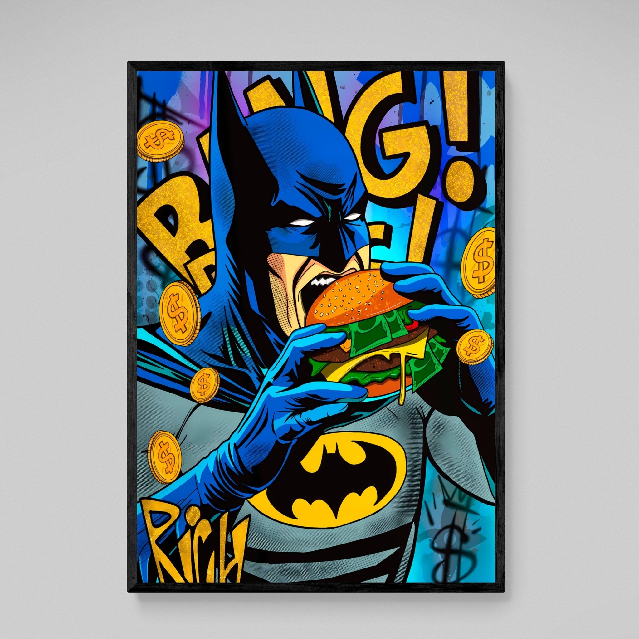 Bat Pop Art Canvas Wall Art - Luxury Art Canvas