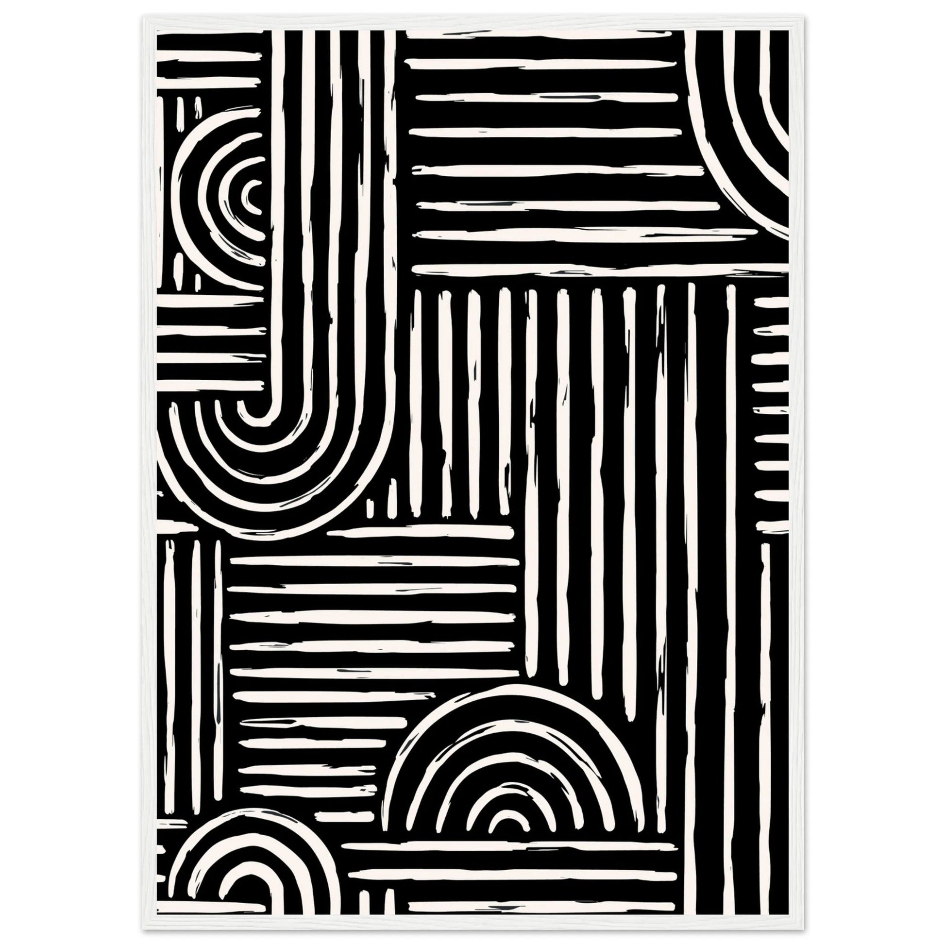 Black and White Abstract Wall Art - Luxury Art Canvas