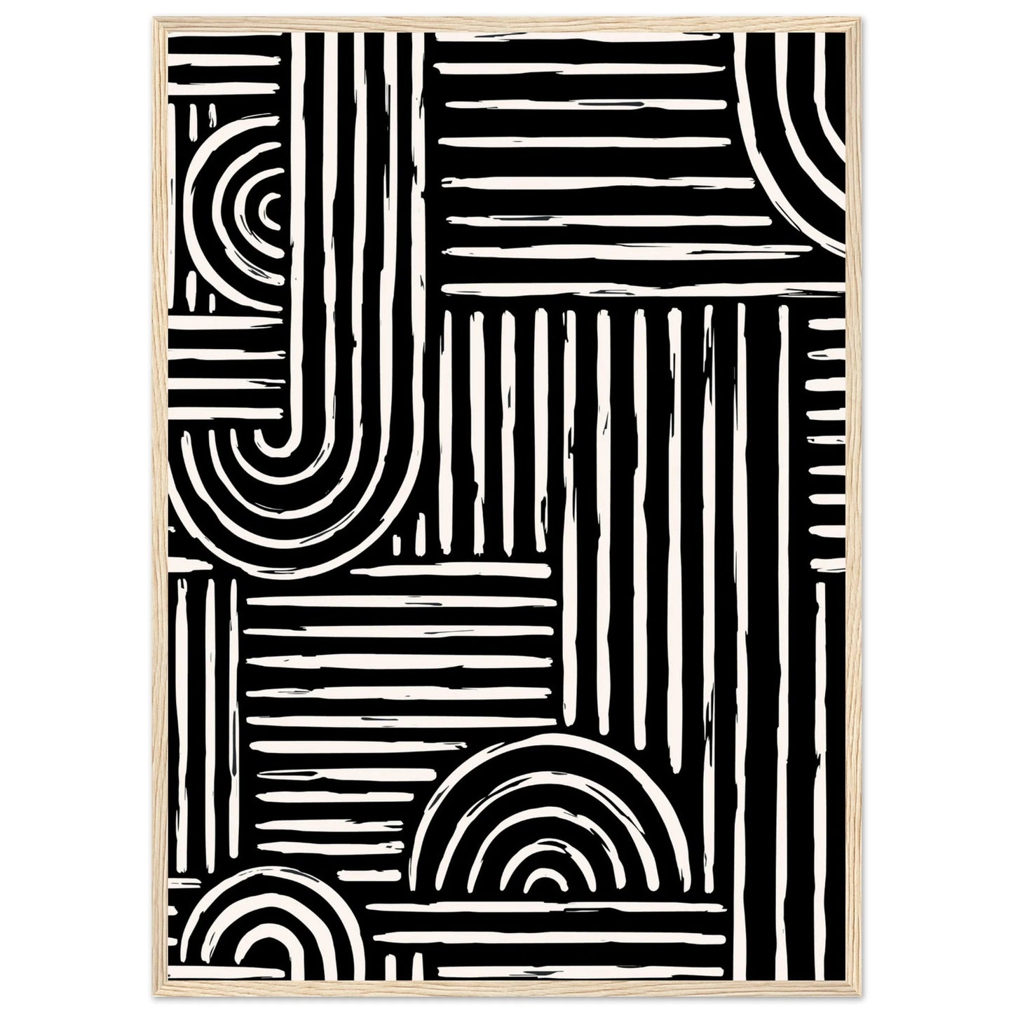 Black and White Abstract Wall Art - Luxury Art Canvas