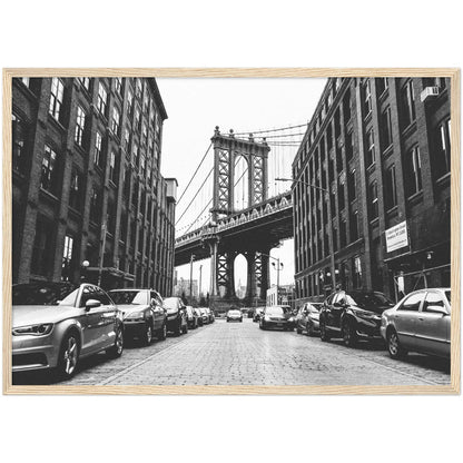 Black and White Brooklyn Bridge Wall Art - Luxury Art Canvas