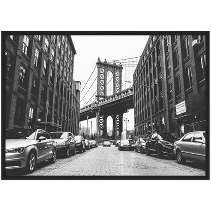 Black and White Brooklyn Bridge Wall Art - Luxury Art Canvas