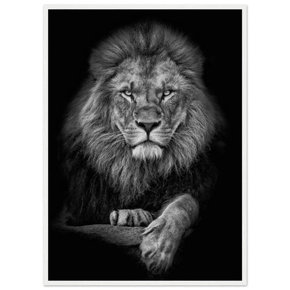 Black and White Lion Wall Art - Luxury Art Canvas