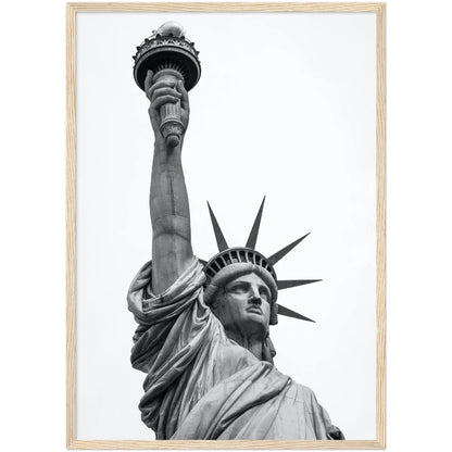 Black and White Statue of Liberty Wall Art - Luxury Art Canvas