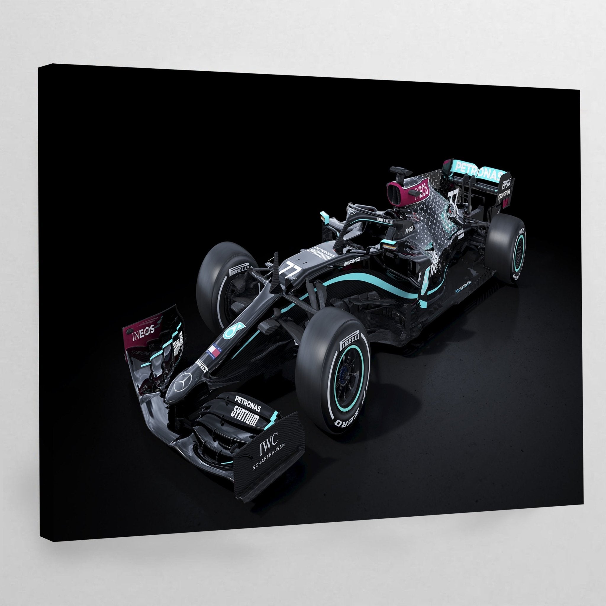 Black F1 Car Wall Art - Luxury Art Canvas