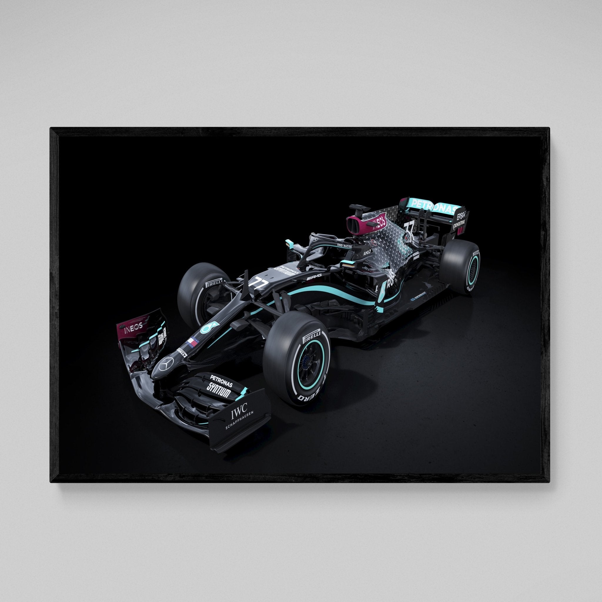 Black F1 Car Wall Art - Luxury Art Canvas