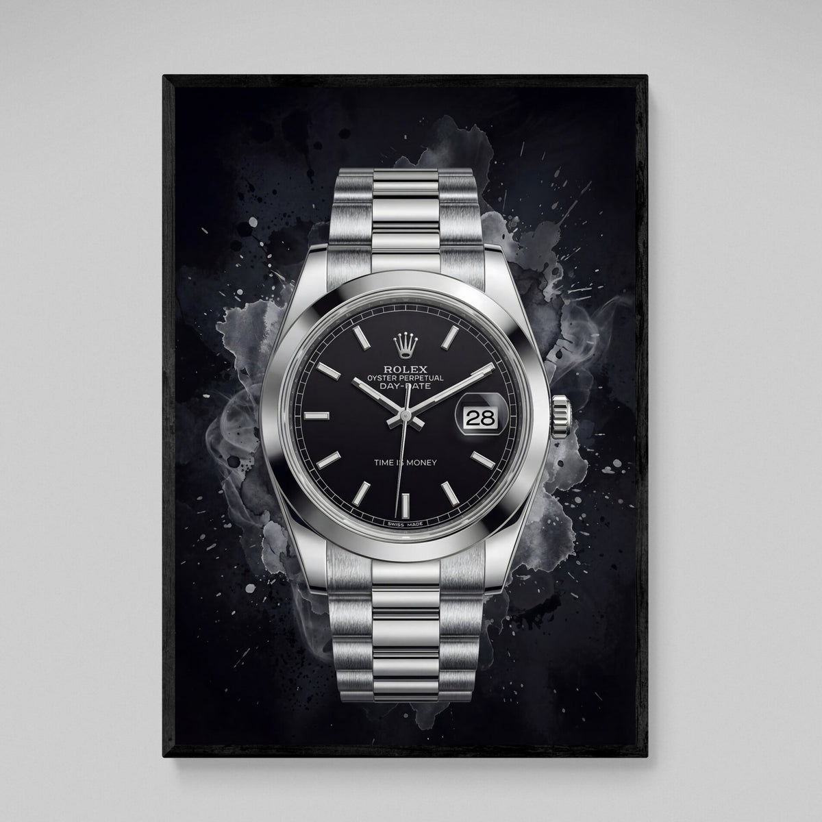 Black Rolex Wall Art - Luxury Art Canvas