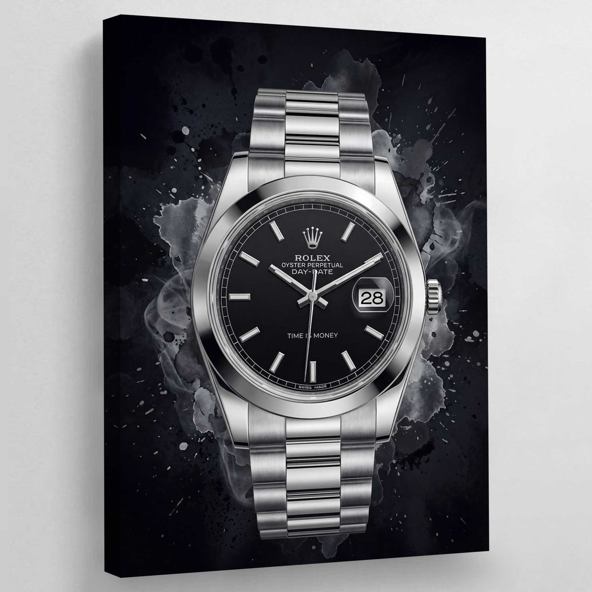 Black Rolex Wall Art - Luxury Art Canvas