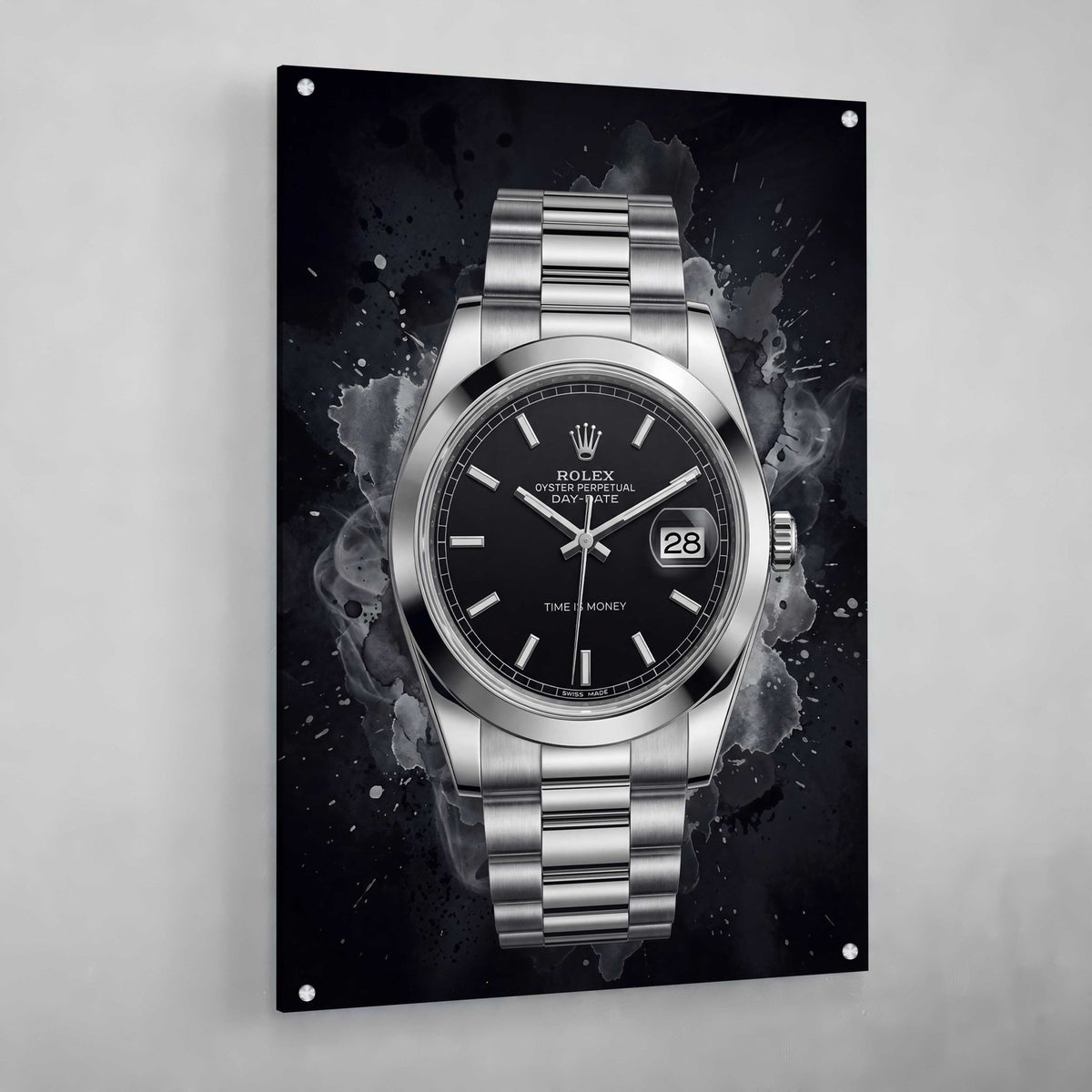 Black Rolex Wall Art - Luxury Art Canvas