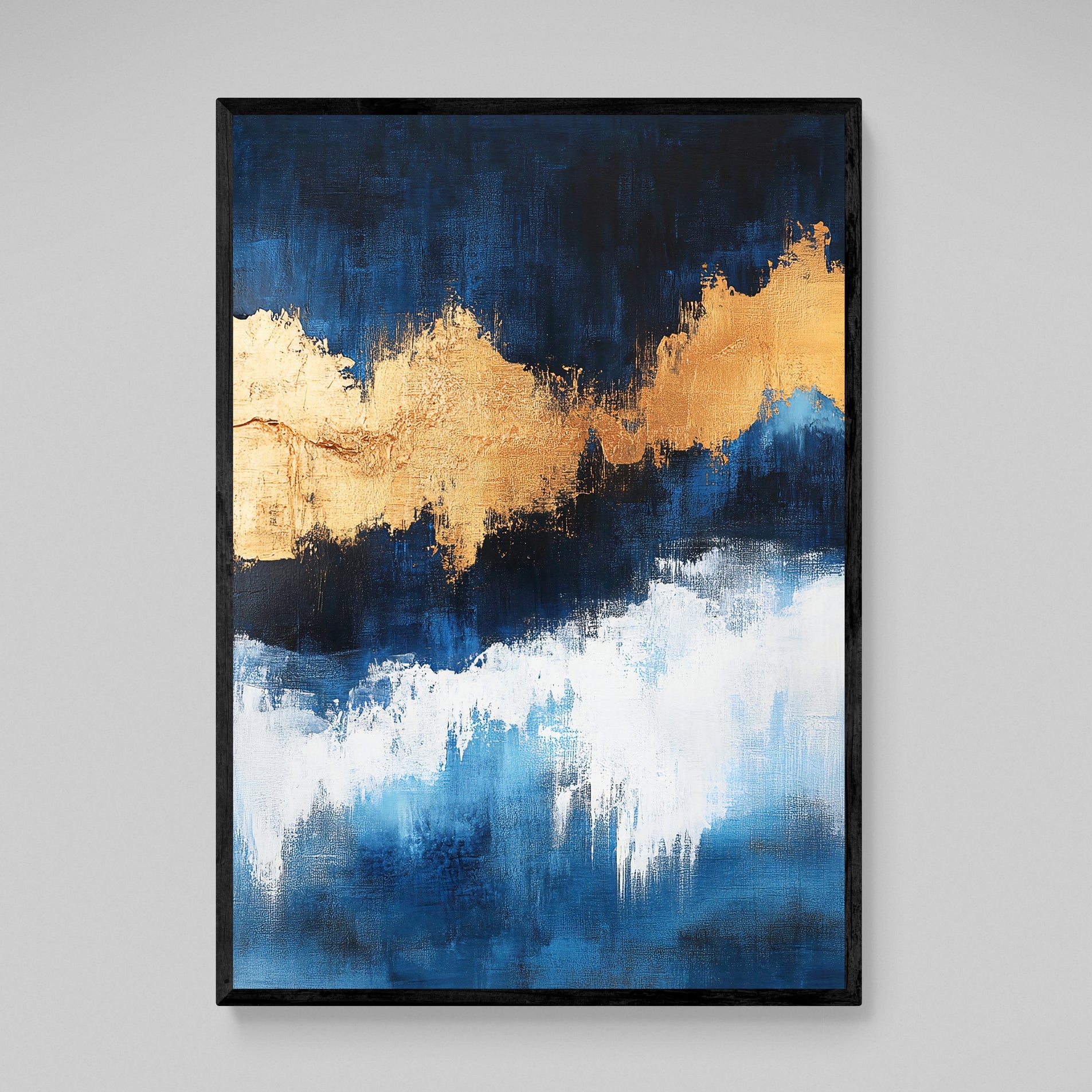 Blue Abstract Canvas Wall Art - Luxury Art Canvas