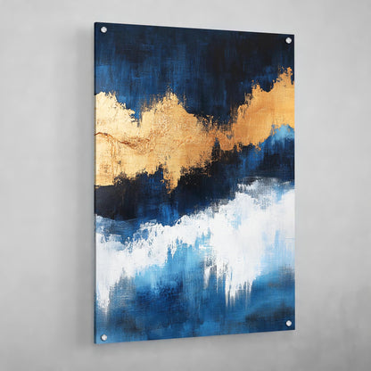 Blue Abstract Canvas Wall Art - Luxury Art Canvas