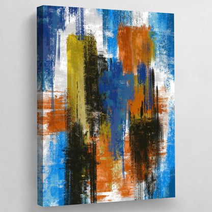 Blue Abstract Wall Art - Luxury Art Canvas