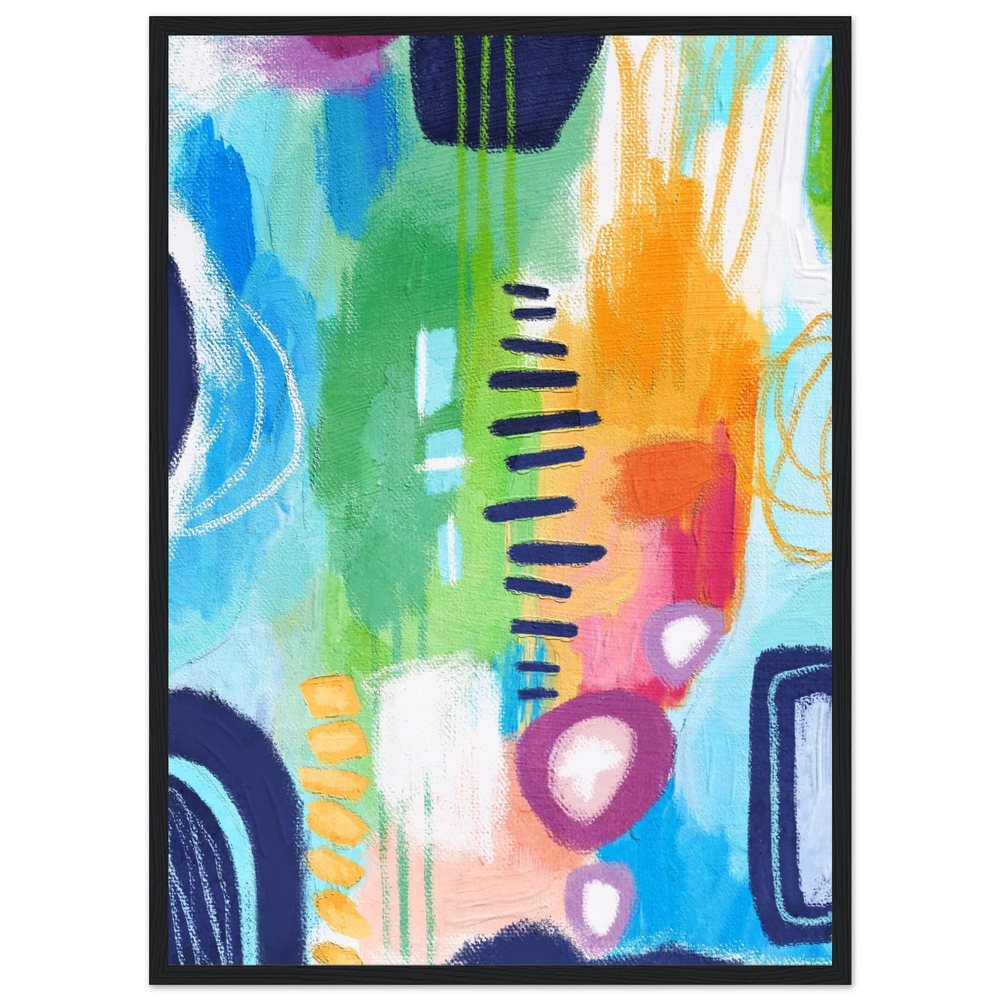 Blue Abstract Wall Art - Luxury Art Canvas