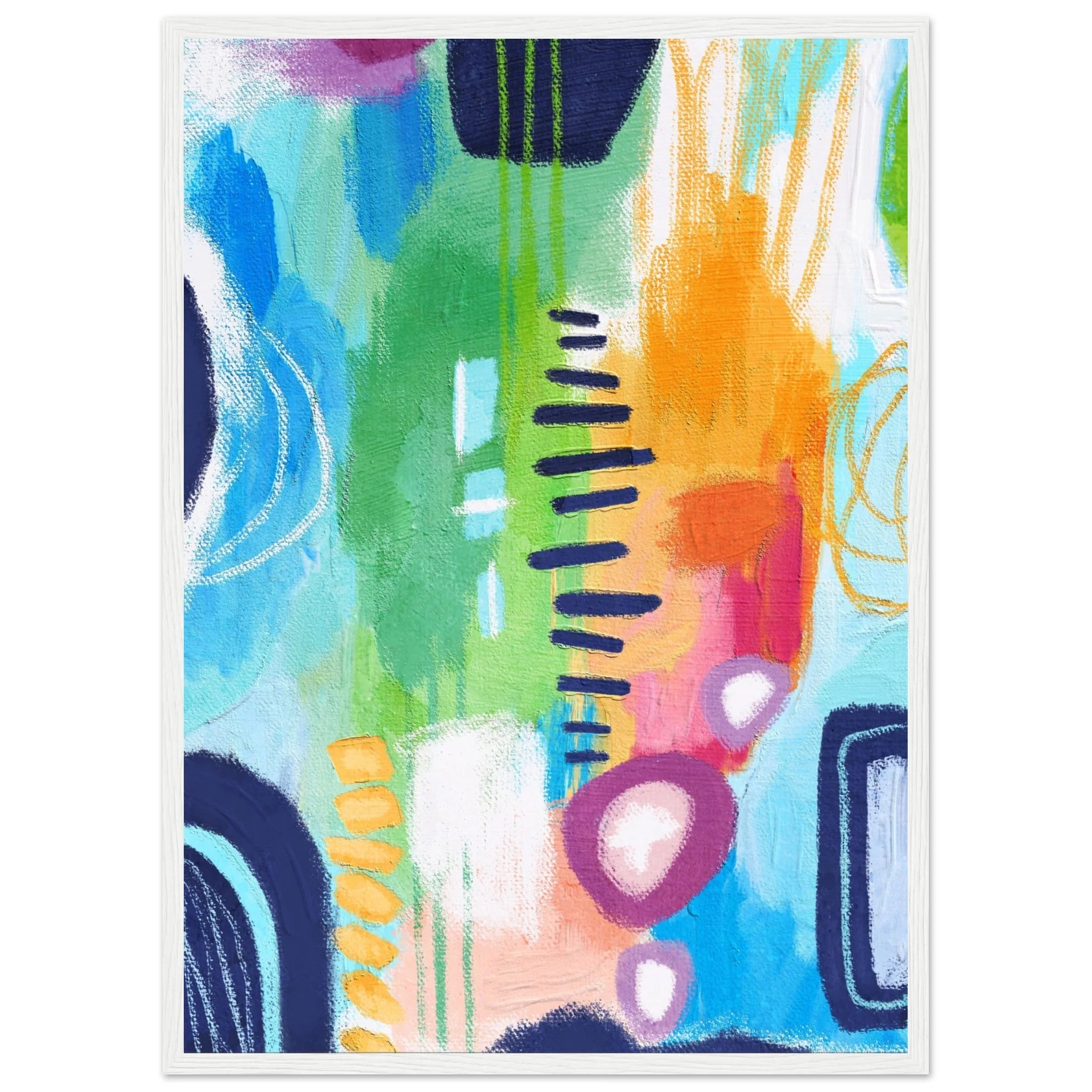 Blue Abstract Wall Art - Luxury Art Canvas