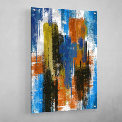 Blue Abstract Wall Art - Luxury Art Canvas
