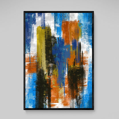 Blue Abstract Wall Art - Luxury Art Canvas