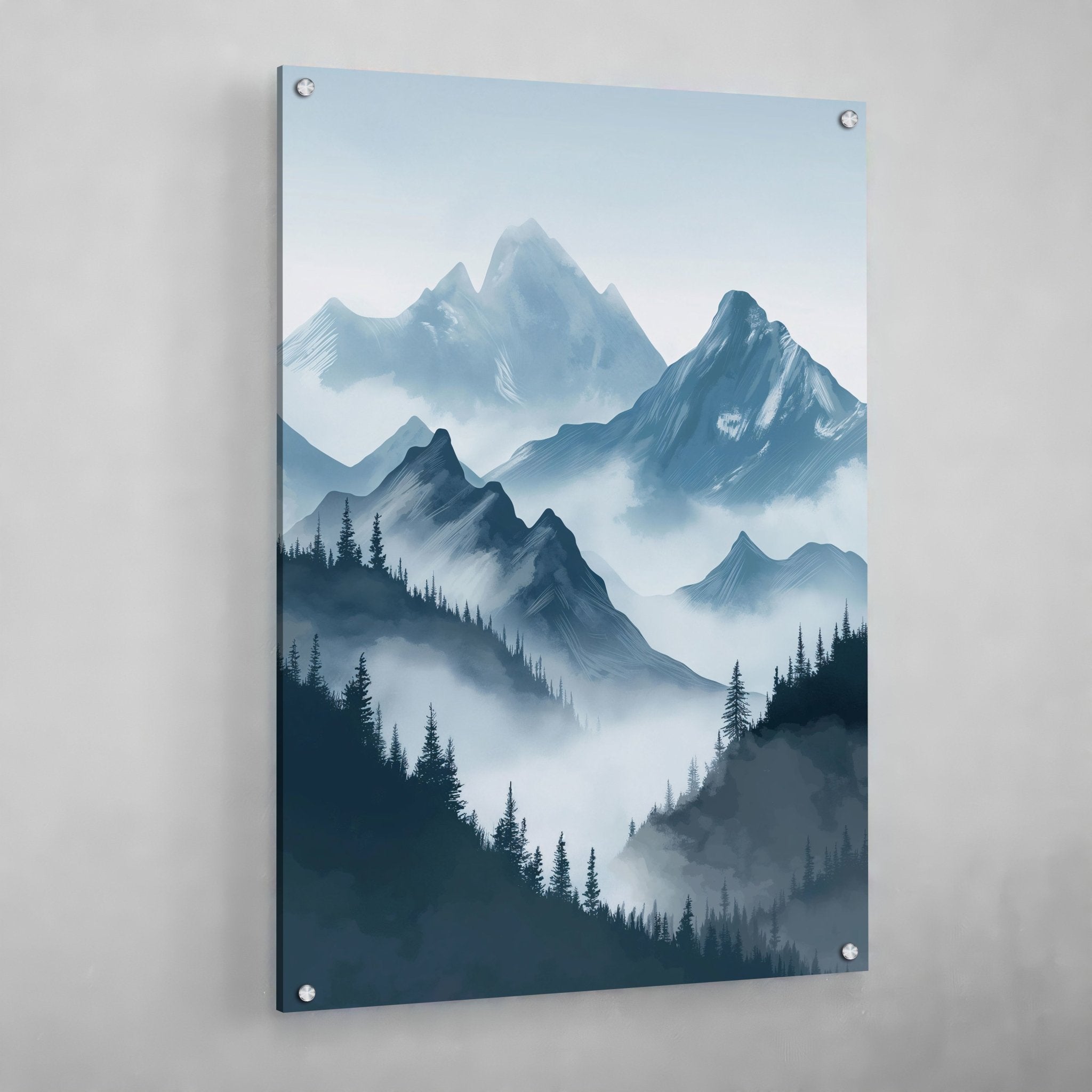 Blue Mountain Scandinavian Canvas - Luxury Art Canvas