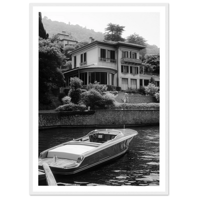 Boat Lake Como Photography Wall Art - Luxury Art Canvas
